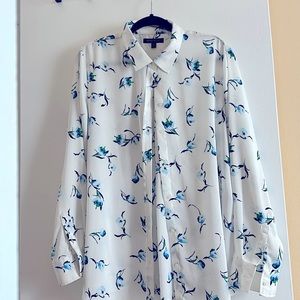 BANANA REPUBLIC Dillon Classic Fit WhiteFloral Shirt XL